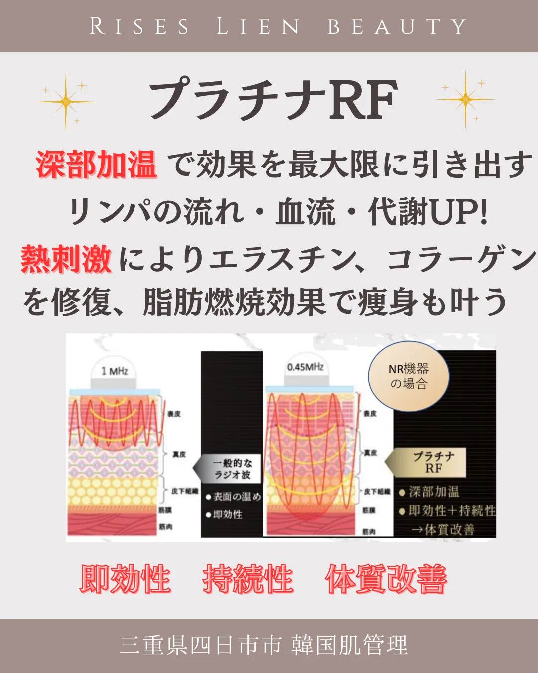 高周波でリフトアップ！三重県四日市市
